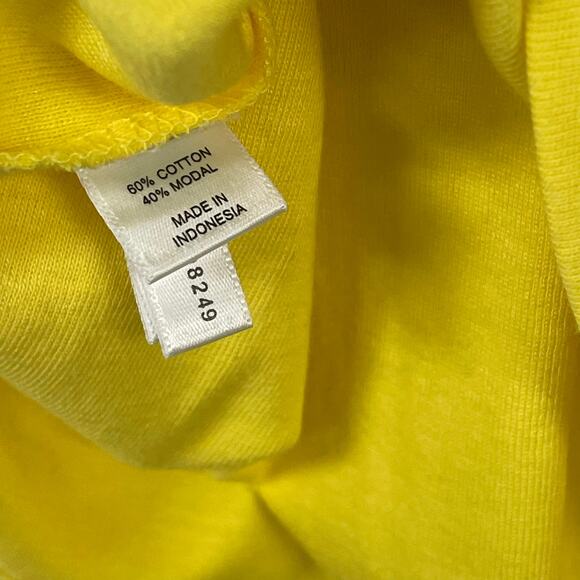 Express Sexy Basics Deep V Neck Short Sleeve Top Yellow Womens Size Large - Picture 5 of 5